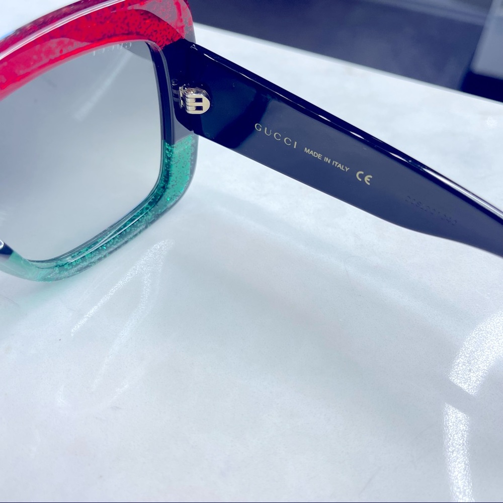 Gucci Oversized Square-Frame Glittered Sunglasses - image 7